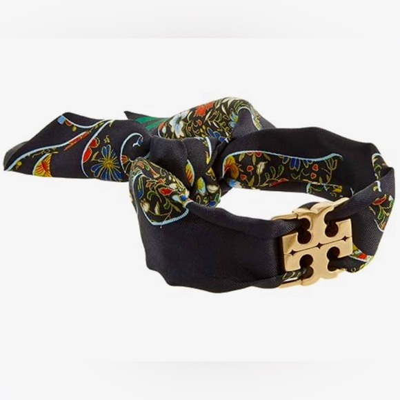 Tory Burch Authentic Kira Scarf Wrap Bracelet Color Brass / Sacred Floral - Picture 5 of 13